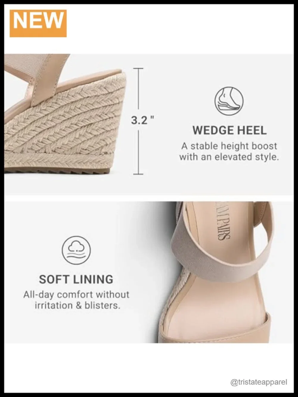 Wedge Platform Espadrille Sandals with Elastic Ankle Strap
